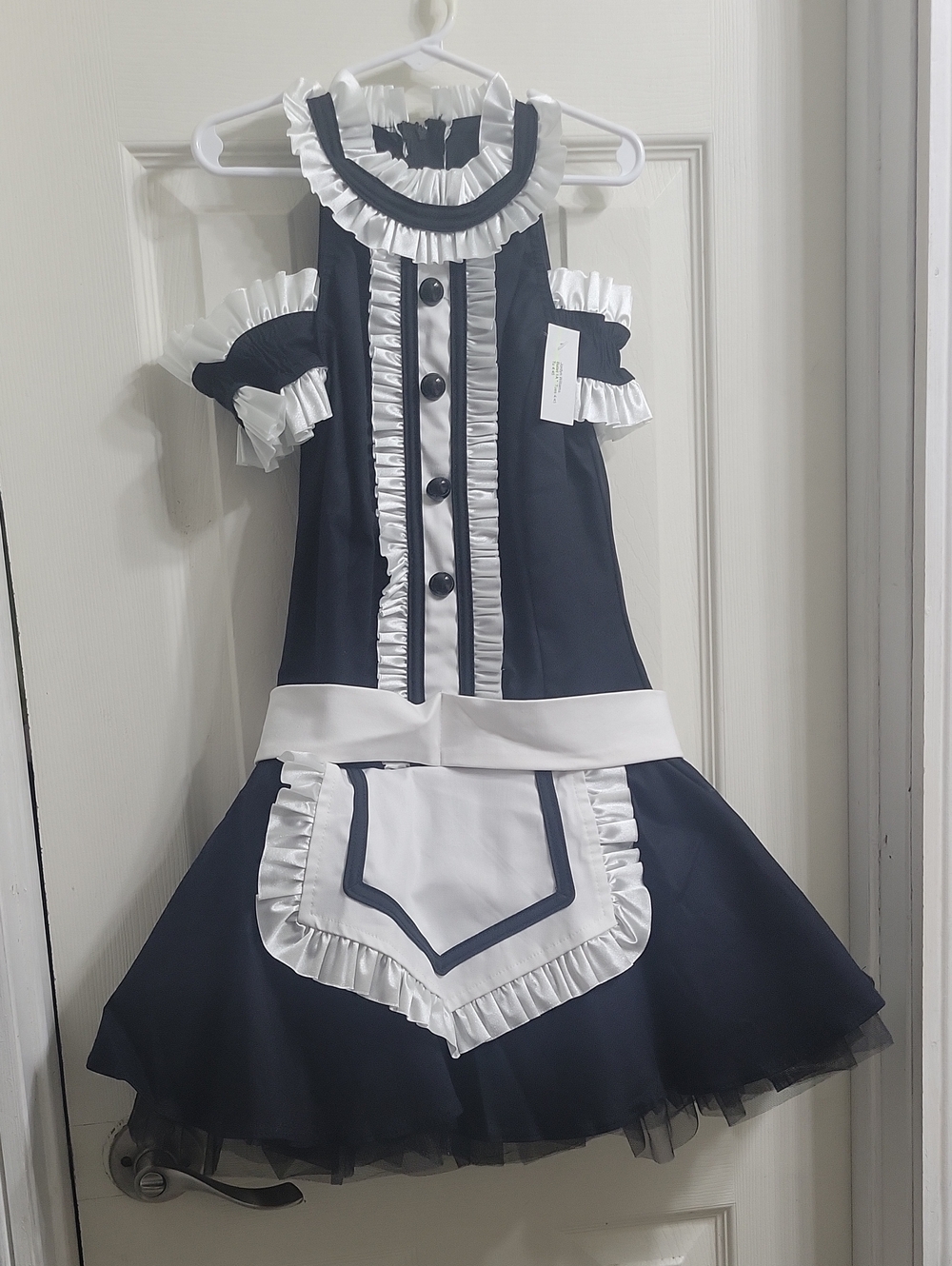Brand New Weissman  Black and White Maid-Style Kids Costume Dress